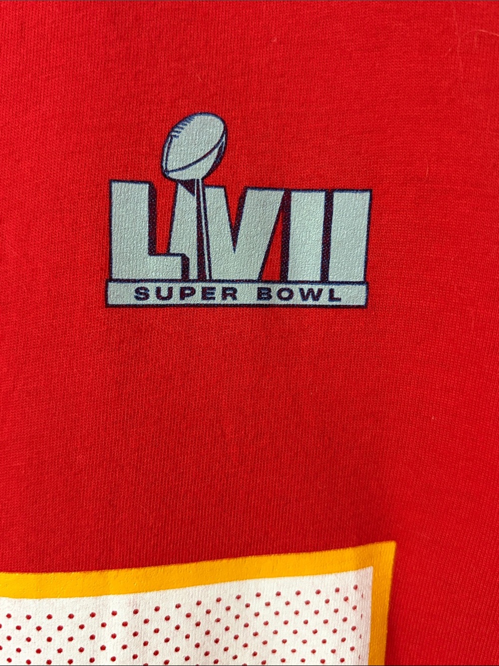 Nike Kansas City Chiefs Kelce #87 Short-Sleeve Red Tee Super Bowl LVII Womens XL - Picture 3 of 5